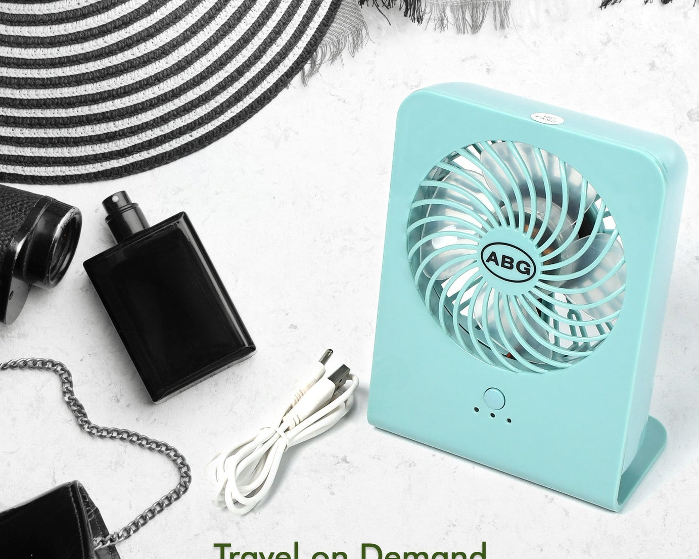 Portable Desk Fan Big Table Fan3 Step Speed Setting Fan Personal Desk Fan Suitable For Office , School & Home Use (Battery Not Include)