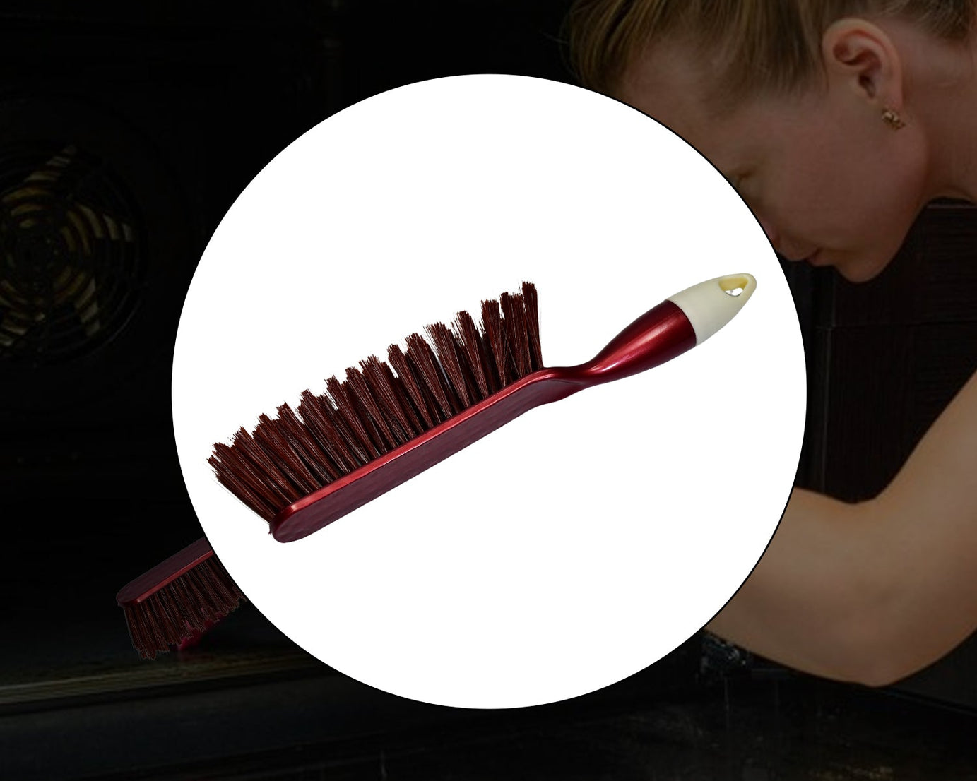 Duster brush for car seats and carpets, versatile cleaning tool