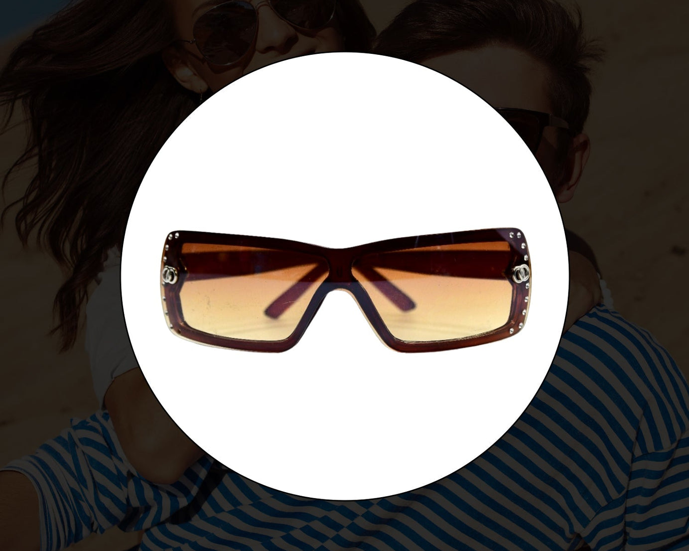 Vintage driving sunglasses with round lenses