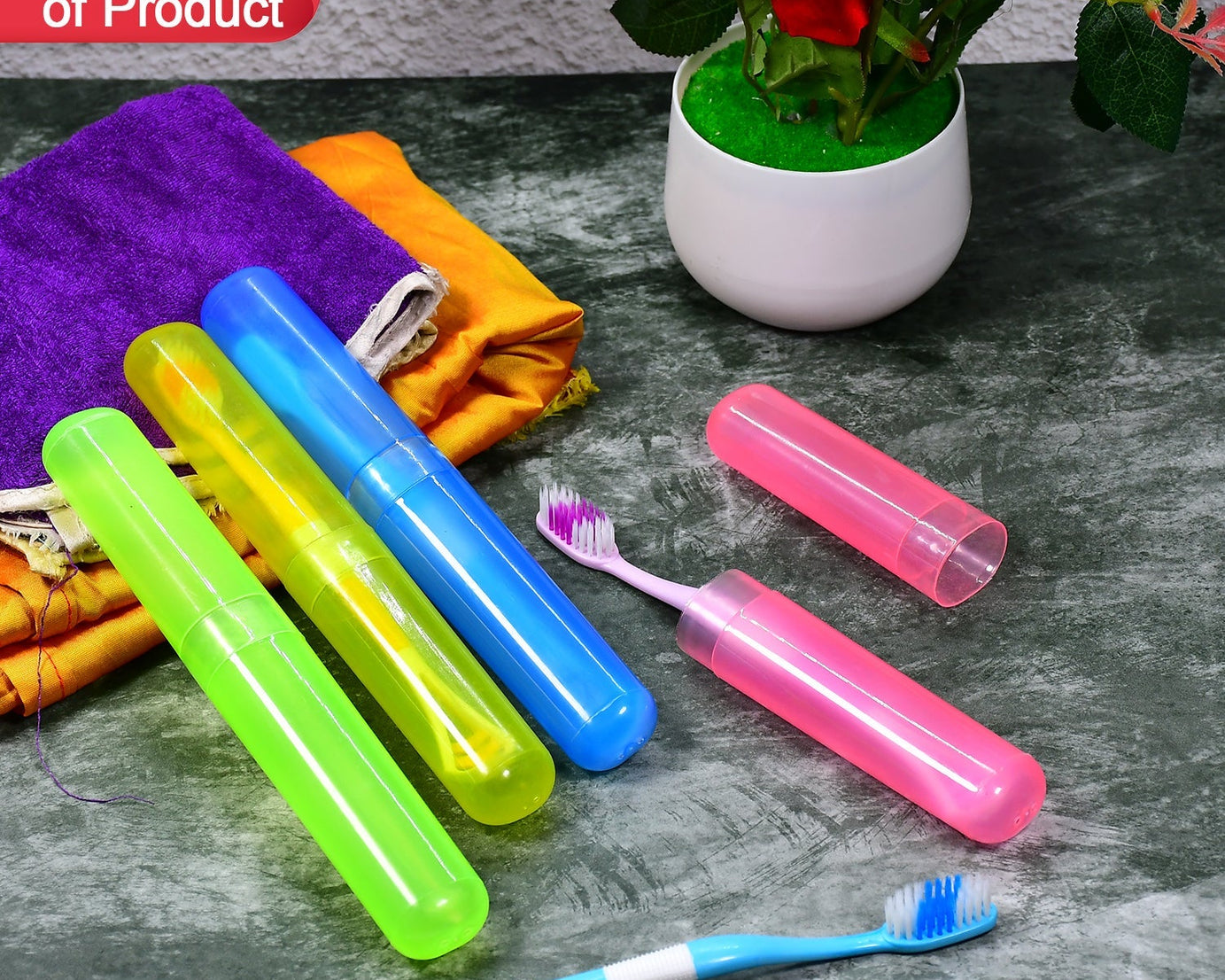 Toothbrush cover case, ideal for travel, 4 pieces included