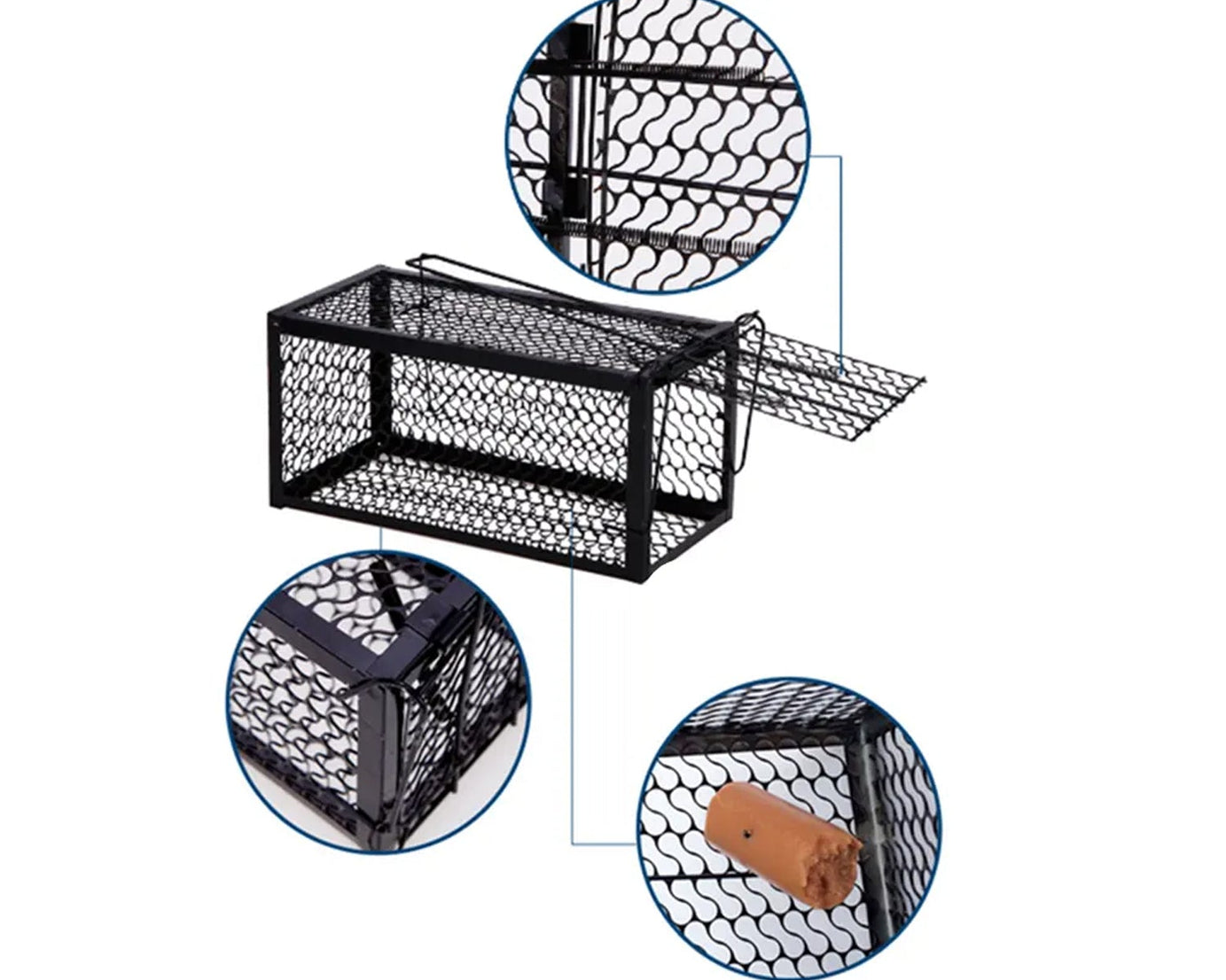 Foldable Mouse Trap Squirrel Trap Small Live Animal Trap Mouse Voles Hamsters Live Cage Rat Mouse Cage Trap for Mice Easy to Catch and Release