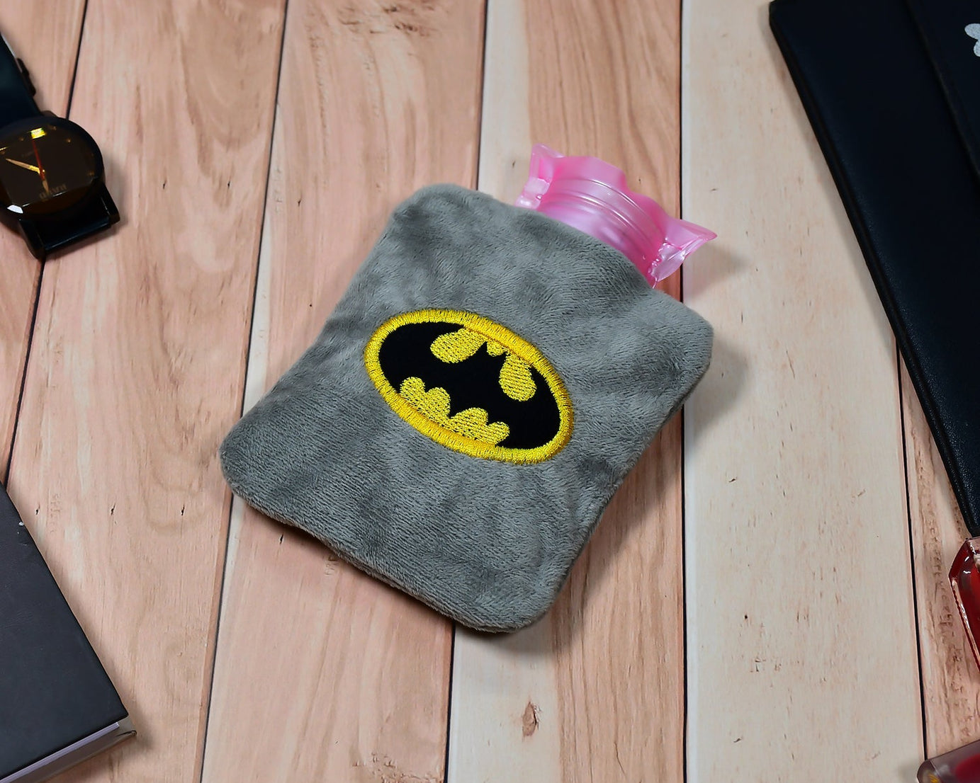 Batman hot water bag, ideal for neck, shoulder, and cramps relief