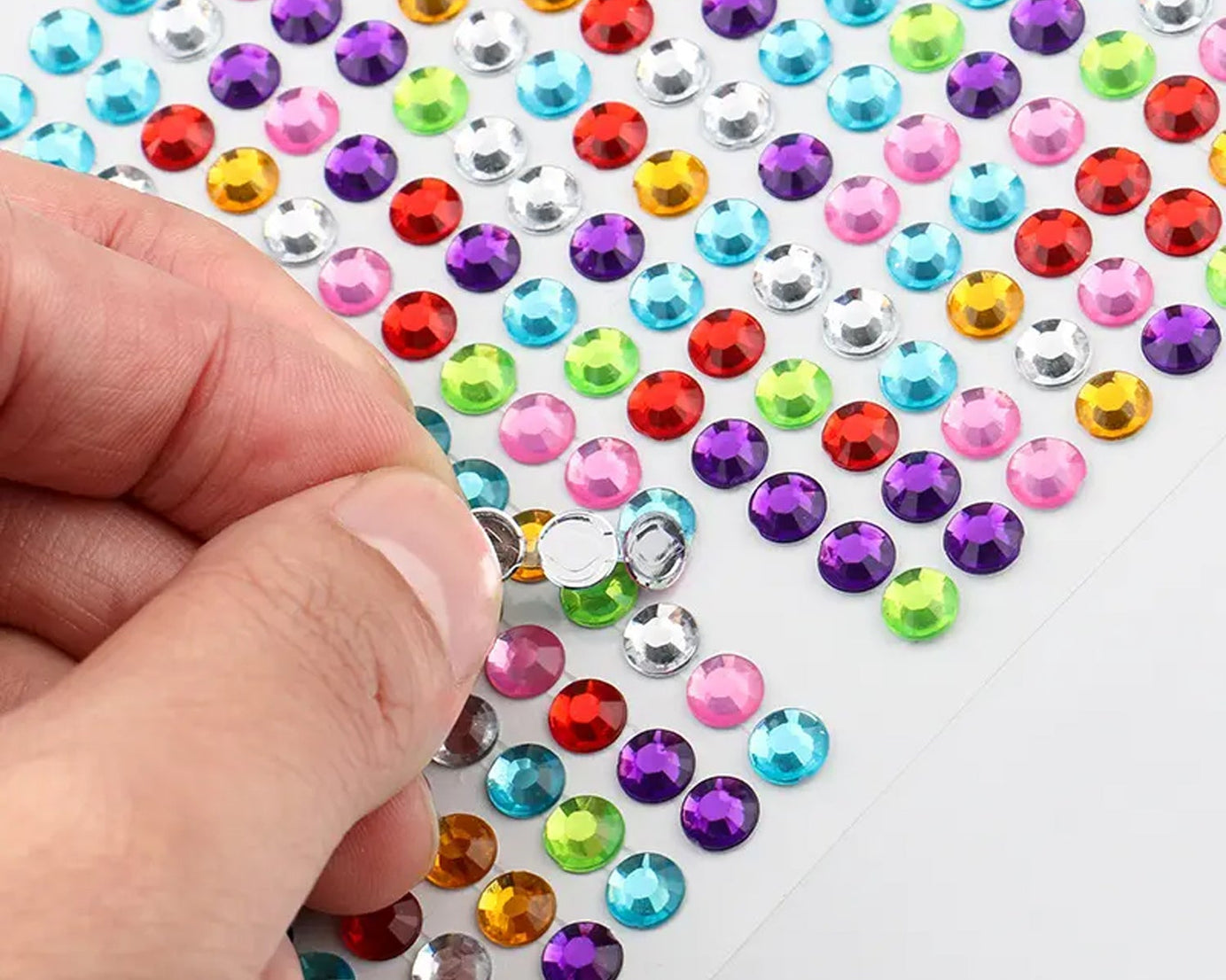 SpaceSelf Adhesive Multi Size Shaped Shining Stones Crystals Stickers For Art & Craft, Mobile Phone Decoration, Jewelery Making, School Projects, Creative Work