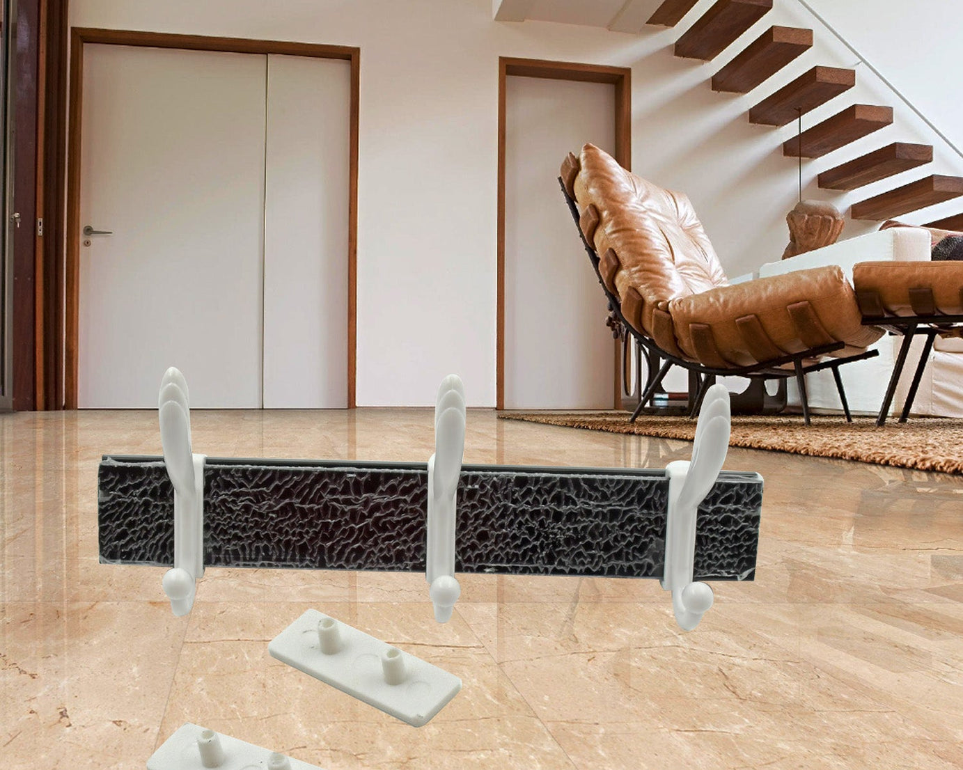 7571 Cloth hanger, Wall Door Hooks Rail for Hanging Clothes for Hanging Hook Rack Rail, Extra Long Coat Hanger Wall Mount for Clothes, Jacket, Hats, 6 Hook