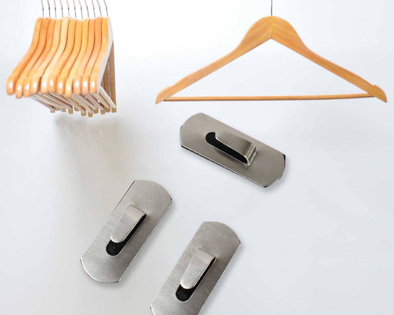 Self- Adhesive Hooks, Heavy Duty Wall Hooks Hangers Stainless Steel Waterproof Sticky Hooks for Hanging Robe Coat Towel Kitchen Bathroom and.