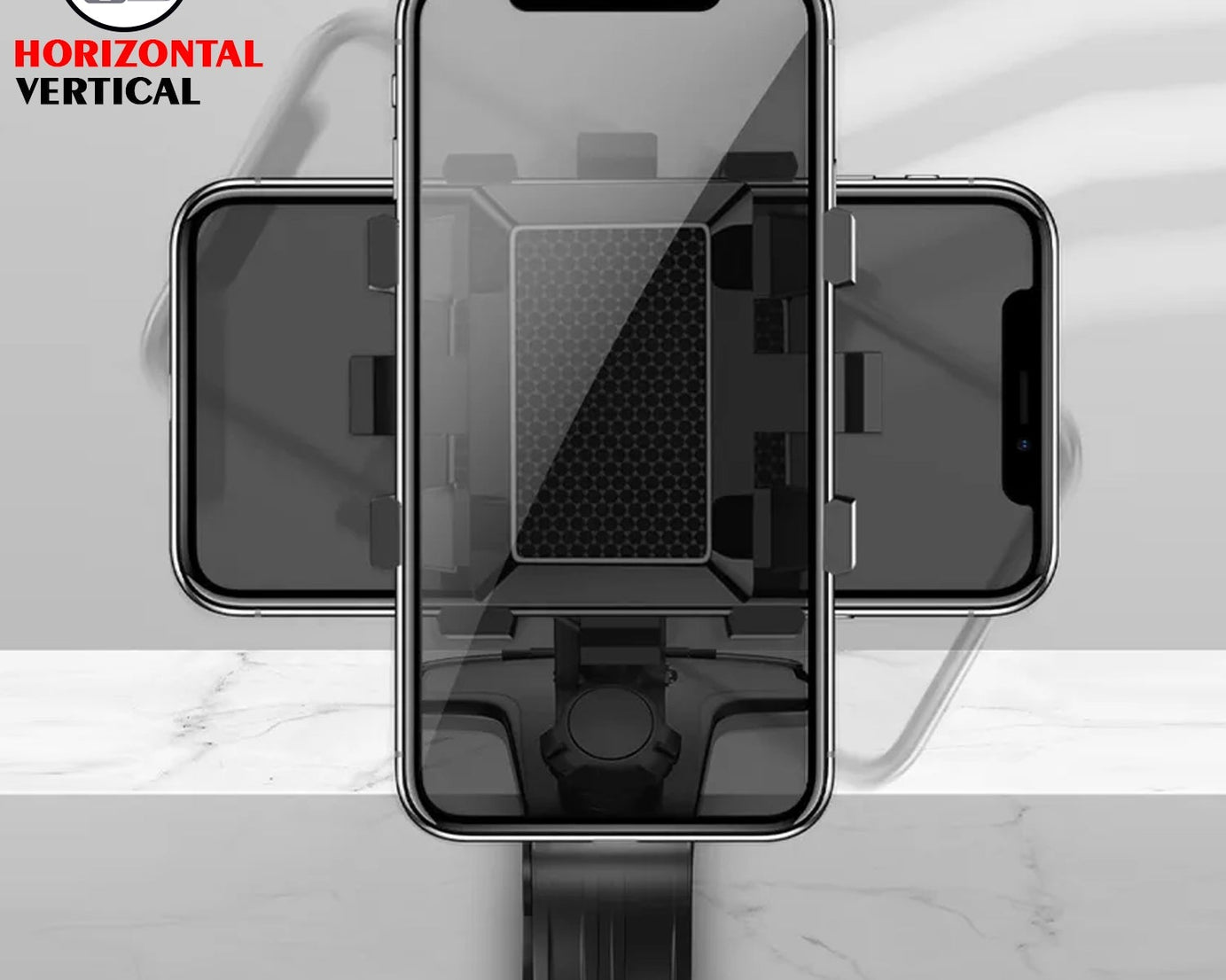 Car Mobile Phone Holder Mount Stand with 360 Degree. Stable One Hand Operational Compatible with Car Dashboard.