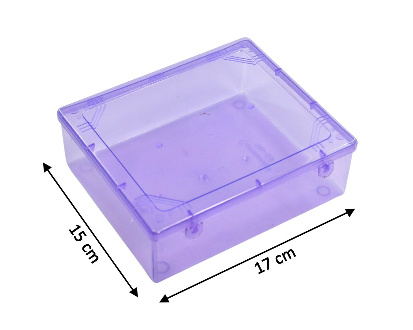 Plastic storage container with a locking lid, perfect for organizing and storing household essentials.