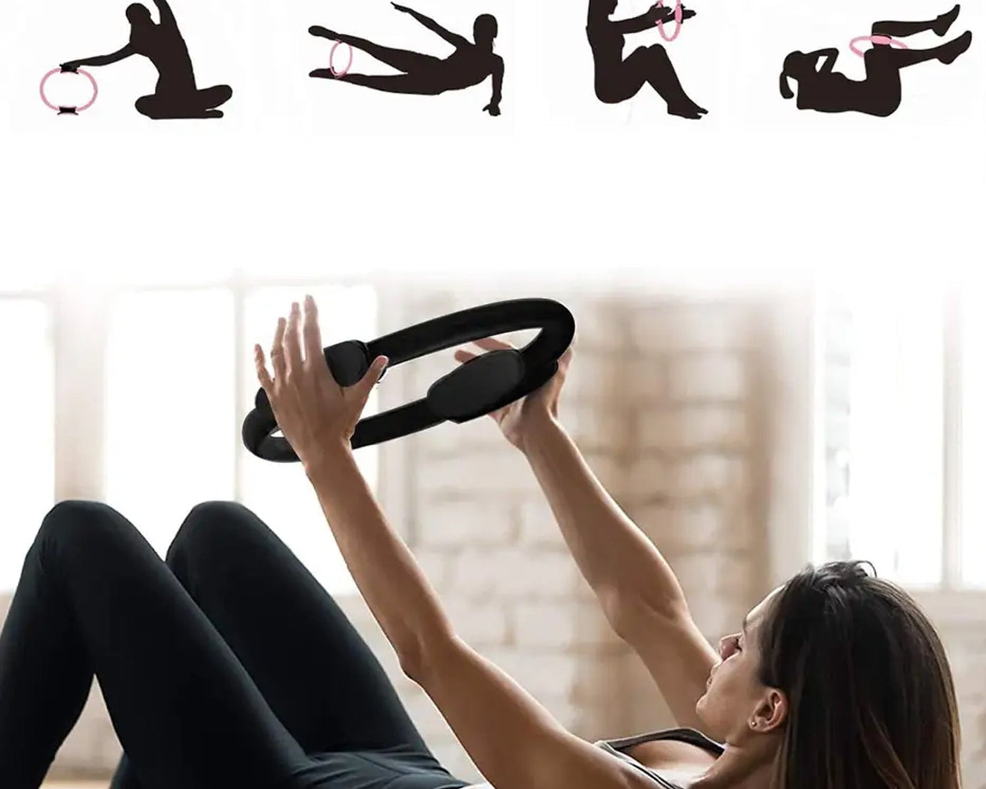 Fitness Ring Workout Yoga Ring Circle Pilates for Woman Fitness Circle Thigh Exercise Pilates Circle Ring Fitness Equipment for Home