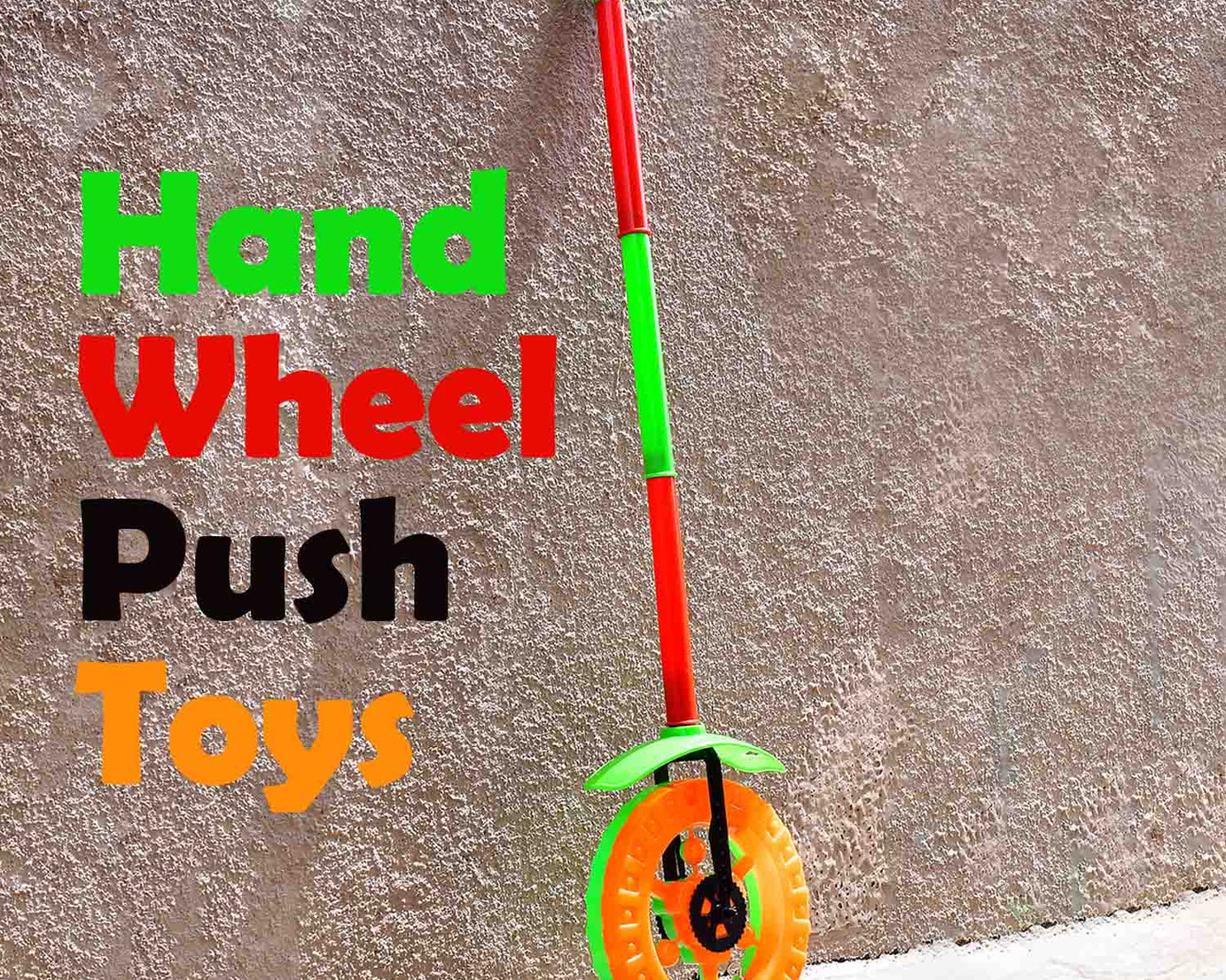 Kids push toy with illuminated handle and wheel