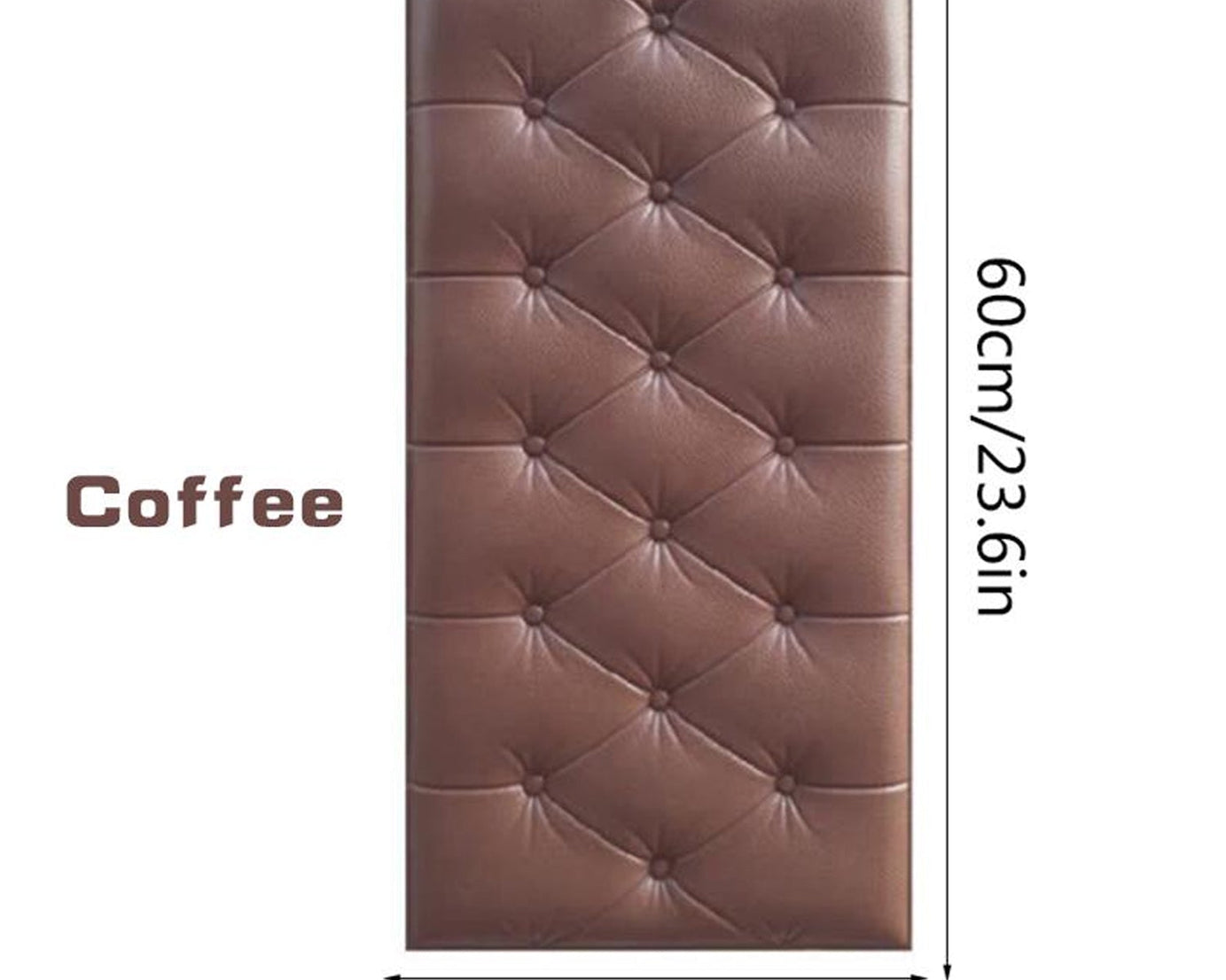 Brown cushion panel 3D wall.