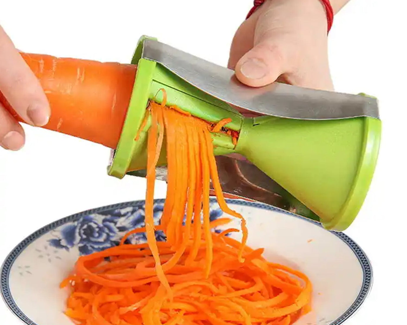 Portable Spiralizer Vegetable Slicer Handheld Spiralizer Peeler Stainless Steel Spiral Slicer For Salad Vegetables Fruit Slicer