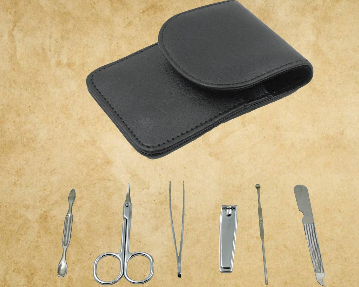 6-in-1 Professional Nail Care Kit: Clippers, Scissors & More (Travel or Home)
