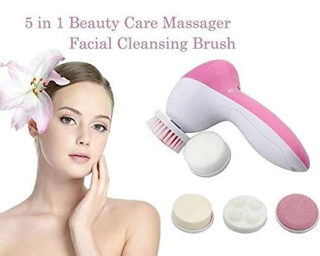 Multi-function body and facial massager in pink.