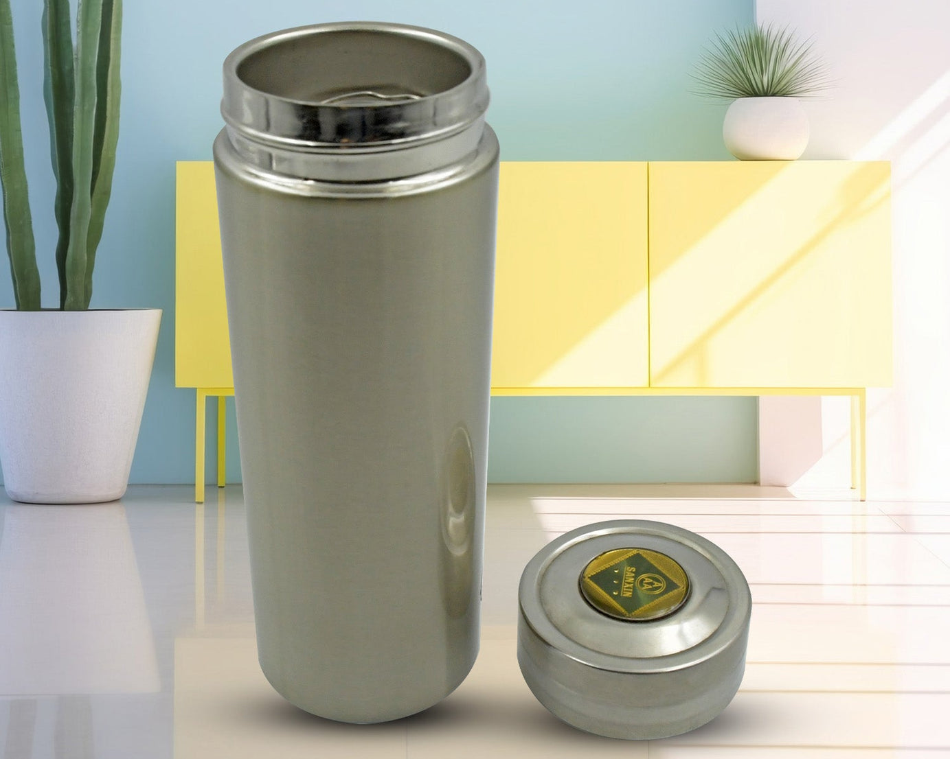 12517 Vacuum Insulated Stainless Steel Flask, Water Beverage Travel Bottle, BPA Free, Leakproof, Portable For office/Gym/School (1 Pc)