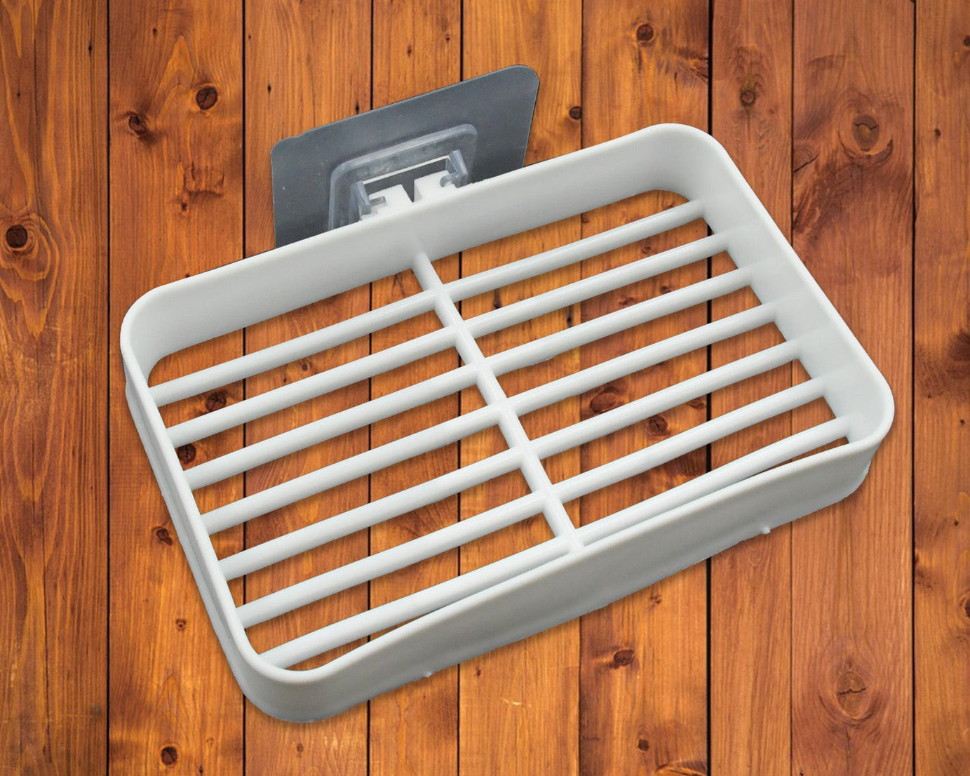 Bathroom & Kitchen Soap Holder: Self-Adhesive (Plastic Box)