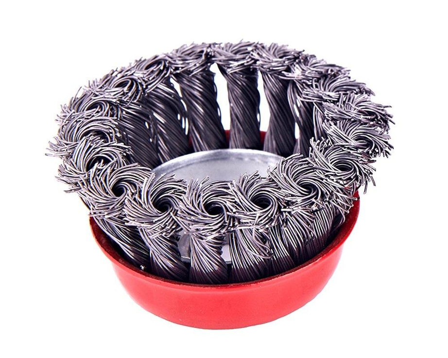 High-performance black wire brush for cleaning.