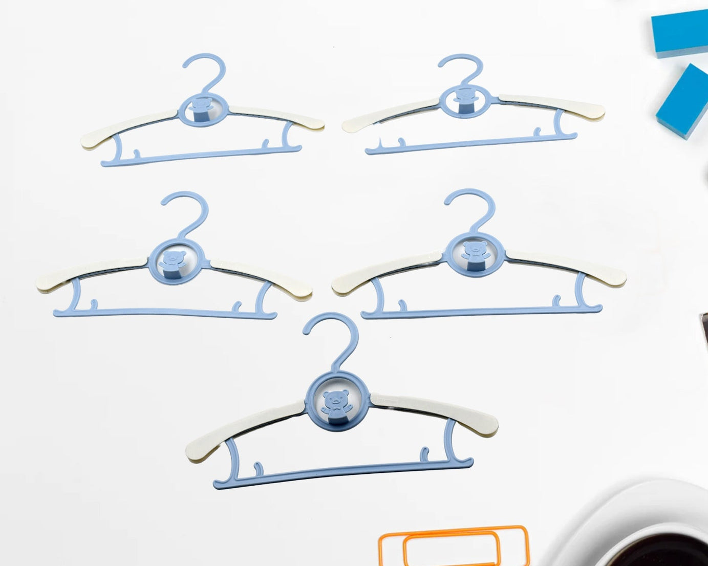 Large Dress Hanger Plastic Adjustable Child, Plastic Hangers Space Saving Lightweight Hangers, for Clothes, Coat, Shirt, Closet Cloth Hangers Ideal (5pc)