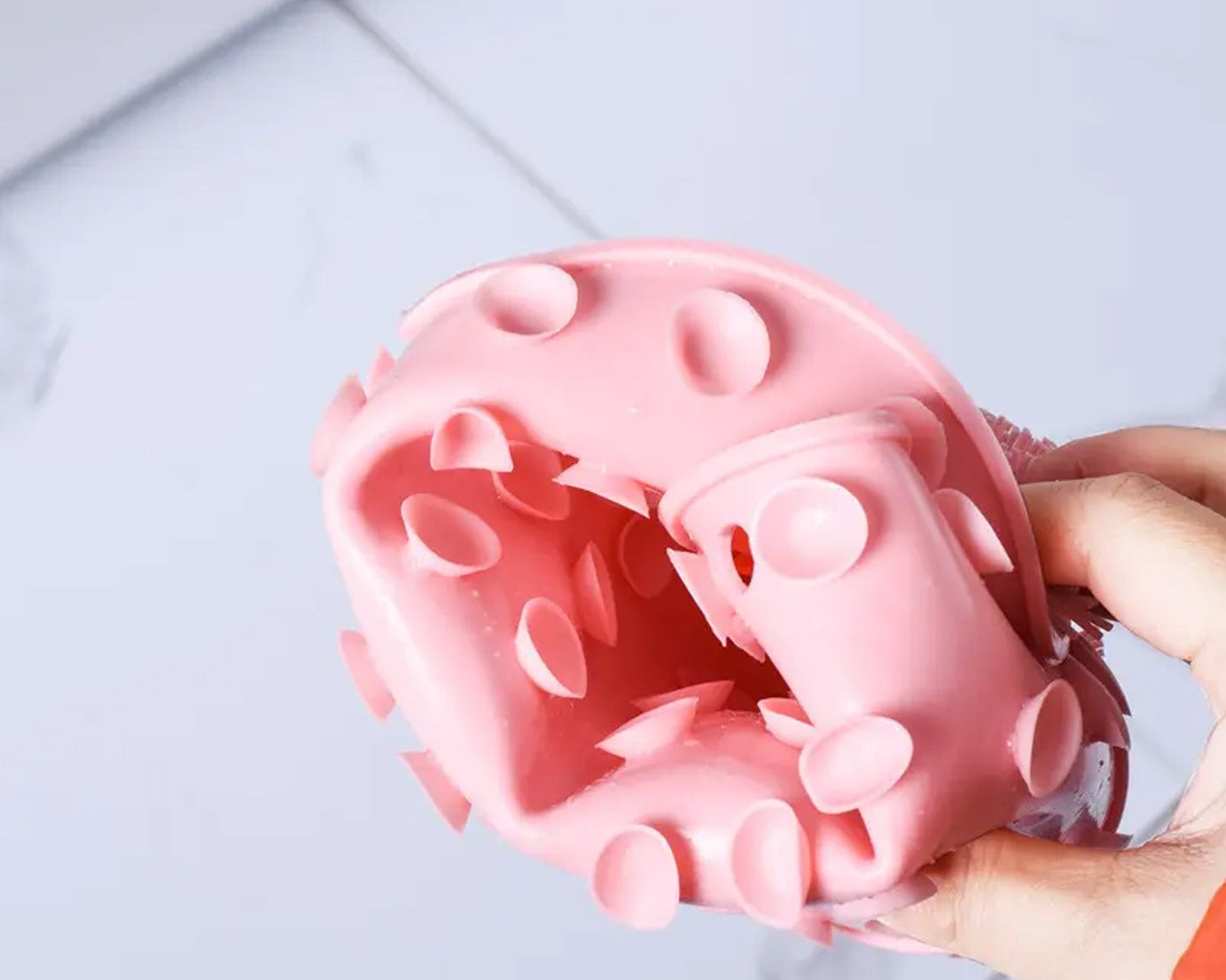 Silicone Bath Massage Cushion with Suction Cup, Shower Foot Scubber Brush Foot Bath Mat Scrubber, Anti-Slip Exfoliating Dead Skin Massage Pad Lazy Wash Feet Bathroom Mat