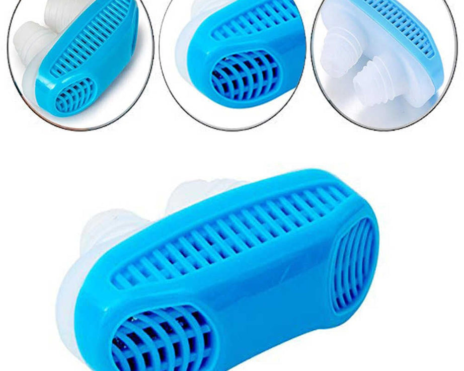 Dual-function nose clip for snoring prevention and air purification