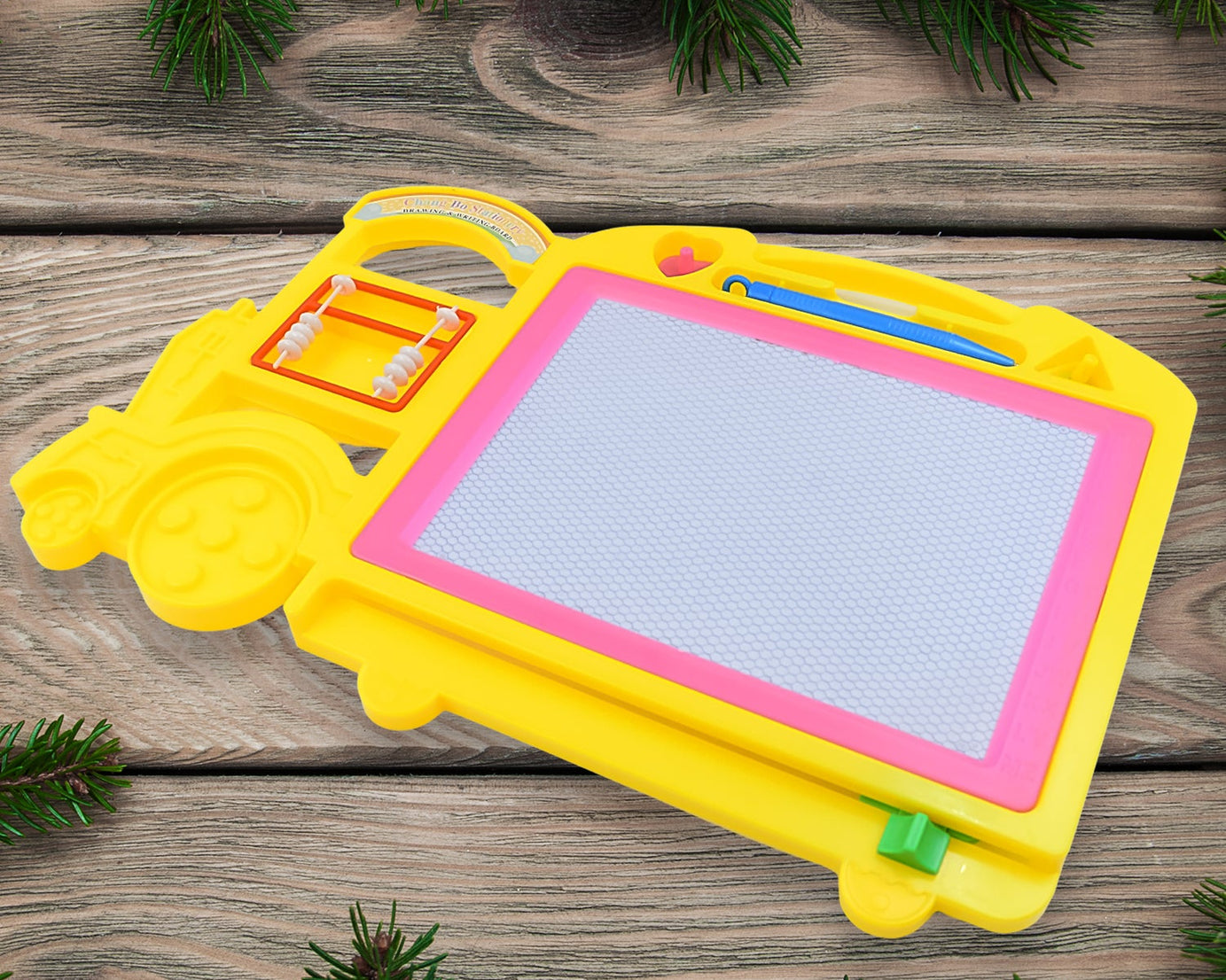 Bus Shape Drawing & Writing Slate Board for Kids (1 pc / 32 × 21 Cm)