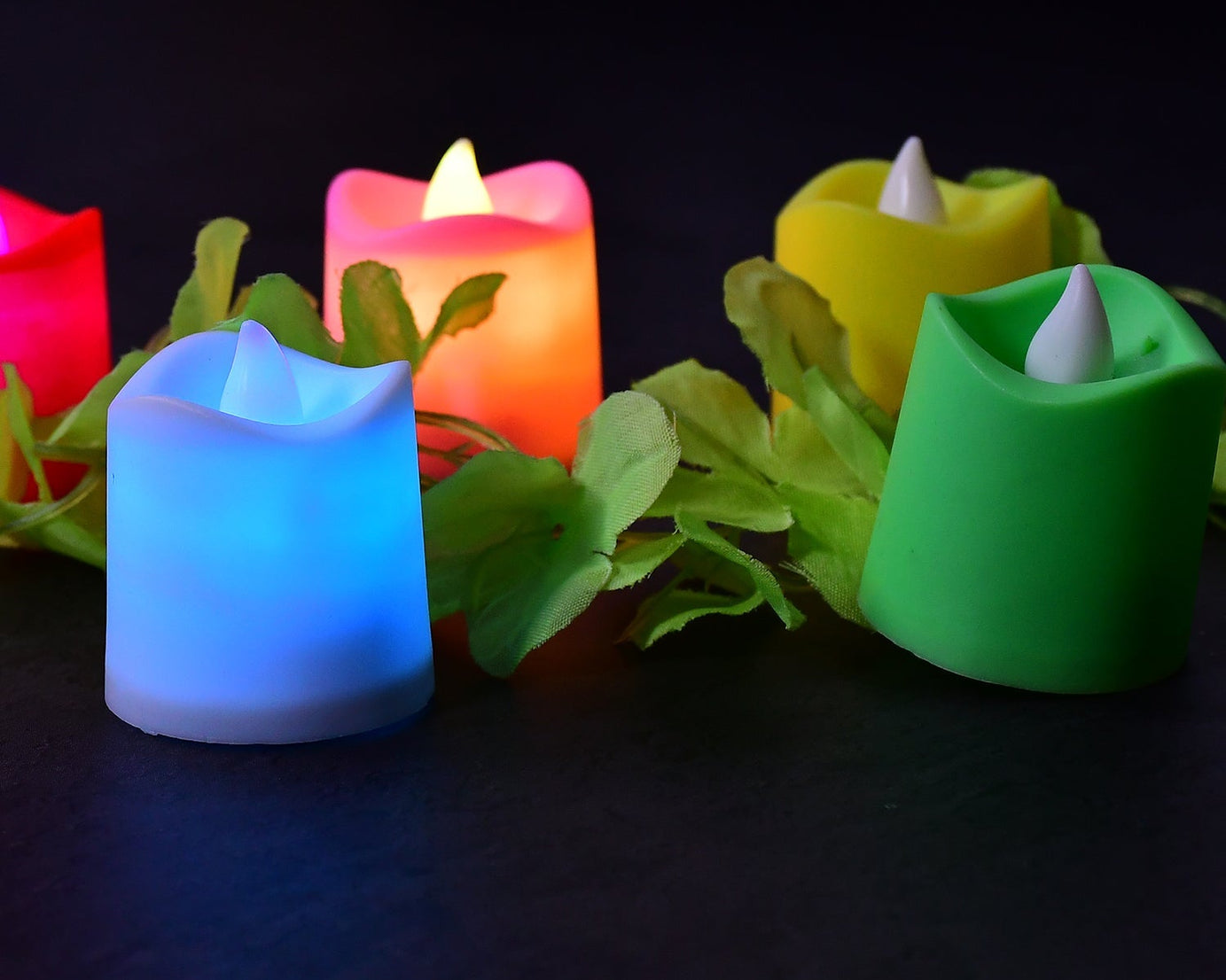 LED tealight candles, battery-operated, perfect for decorations