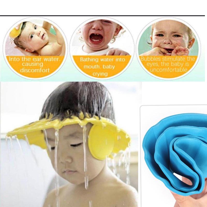 0378 Adjustable Safe Soft Baby Shower cap Cartnow Technologies