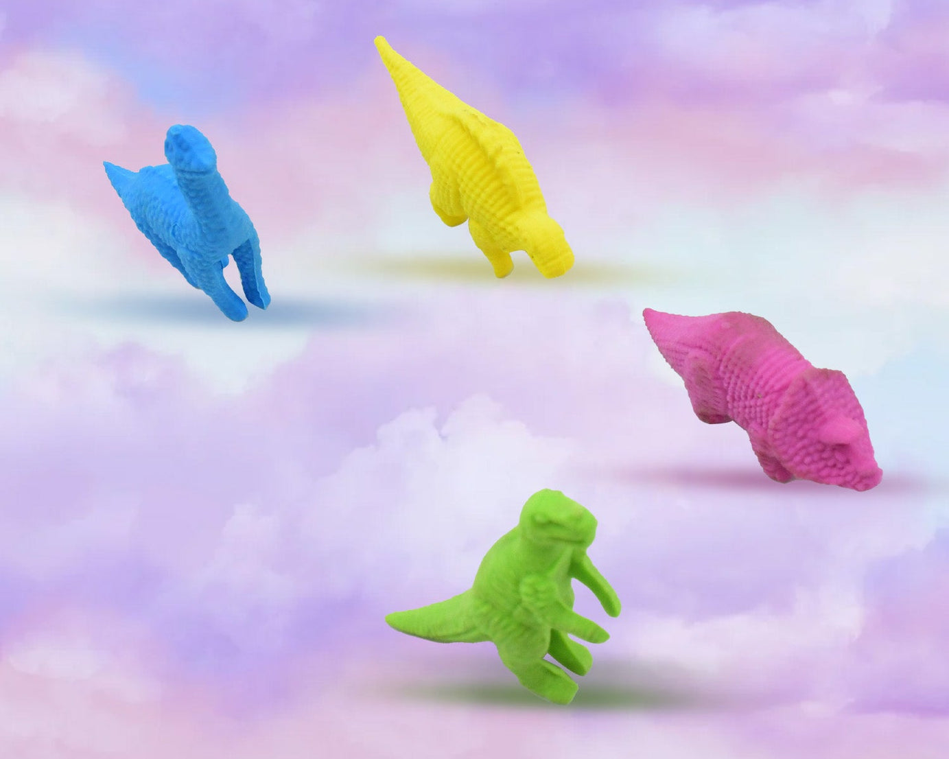 Small Dinosaur Shaped Erasers (4 Pc): Animal Erasers for Kids (School Supplies)