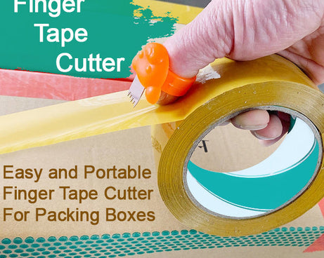 Finger tape cutter for boxes