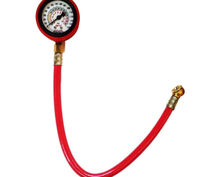 Heavy duty tire inflator gauge with digital display.