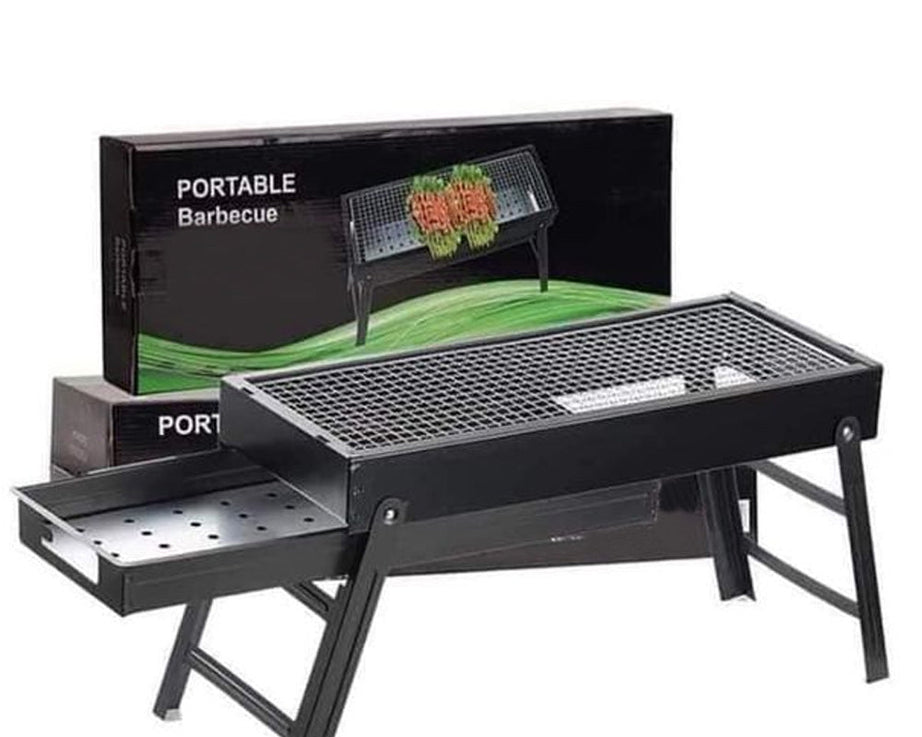 Portable BBQ grill set for outdoor and home use.
