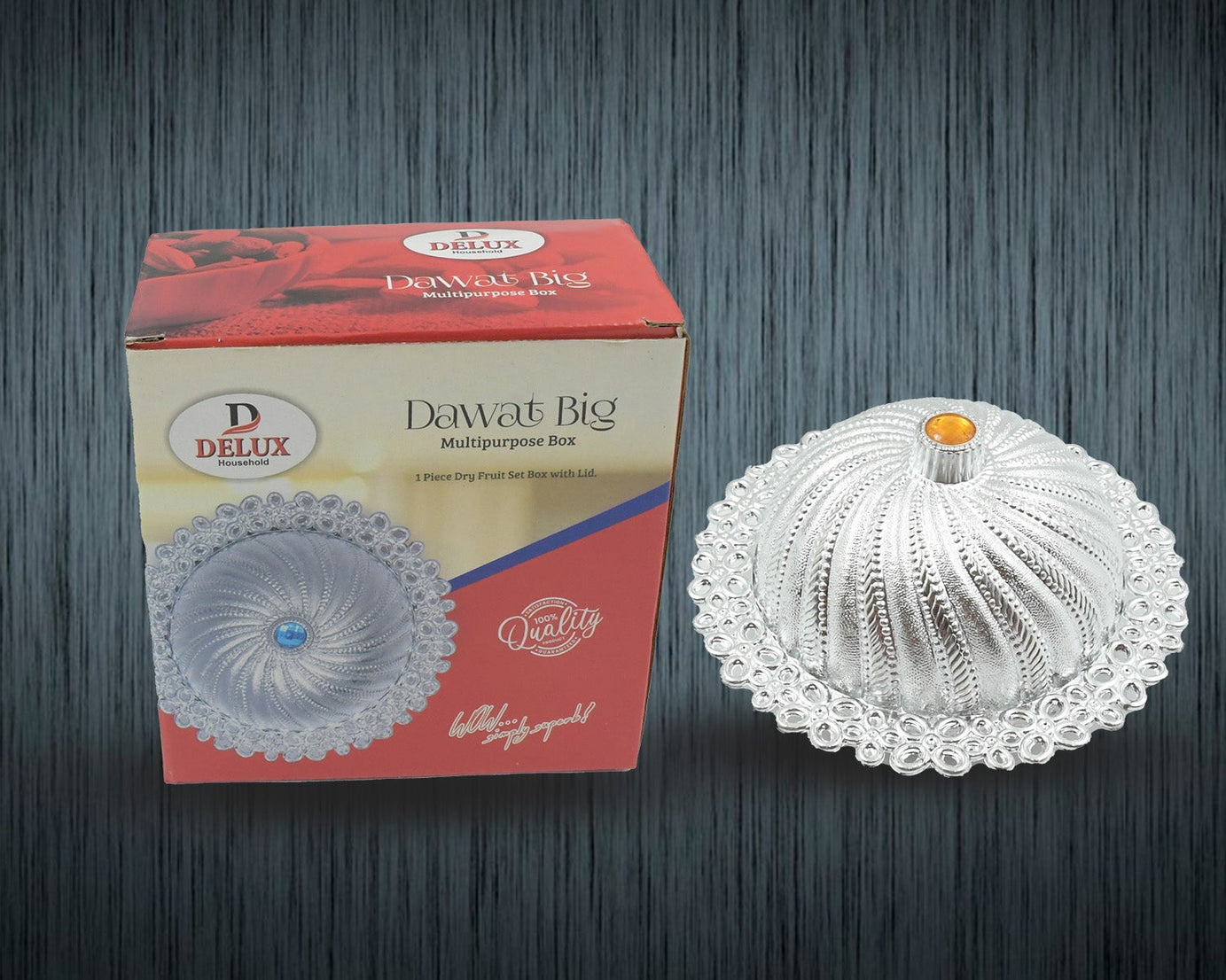 Multipurpose Box, Dry Fruit set Box with Lid , Mukhvas Storage, Serving Box,Dry Fruit Box For Kitchen Storage Home Decor Best Gift For birthday (1 Pc)