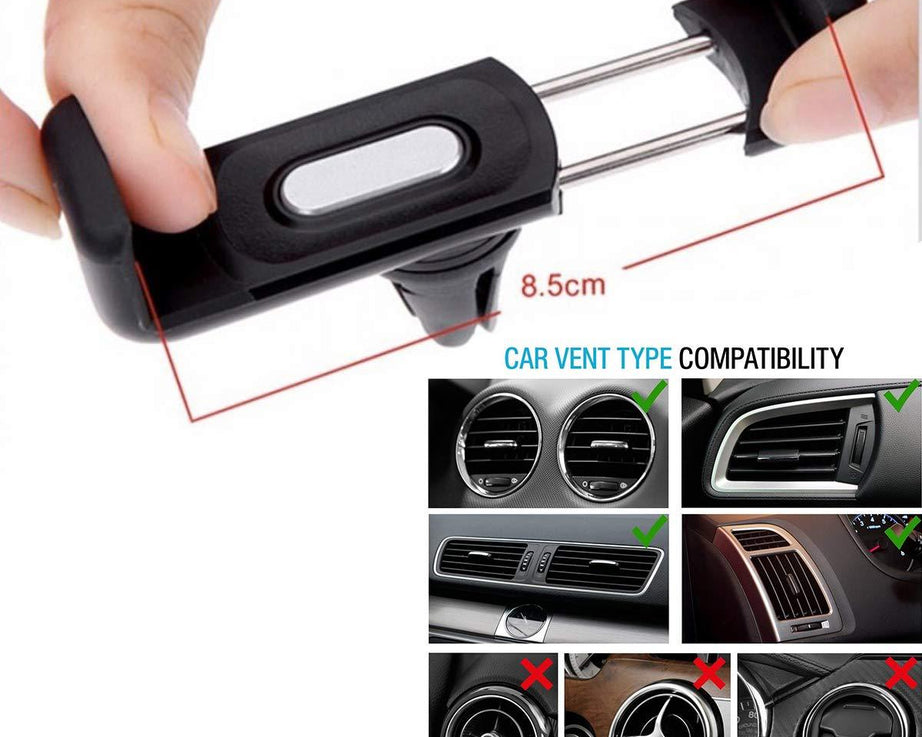 Car phone mount, vent clip holder