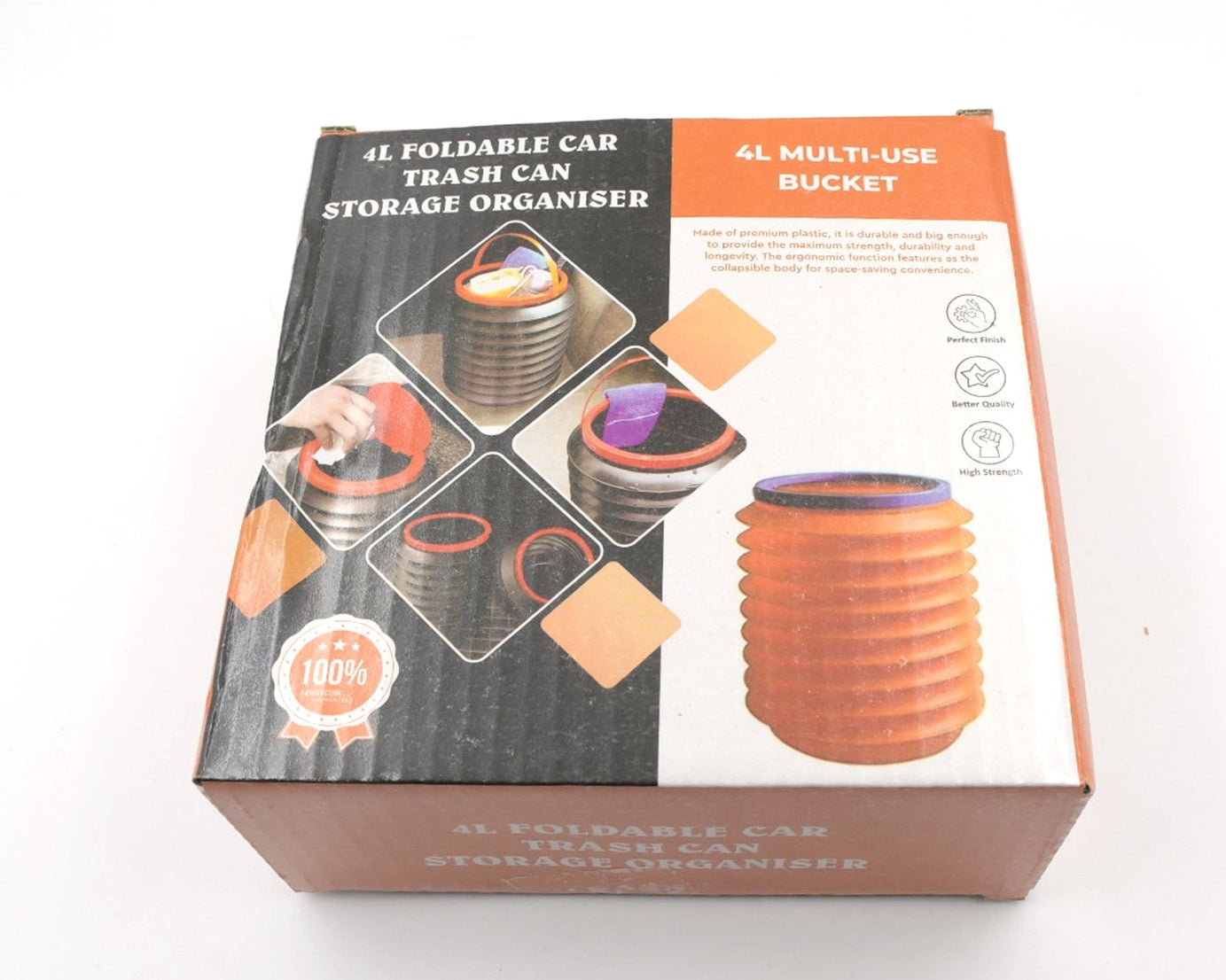 Foldable Storage Bucket , Water Container & Dustbin Multiuse Bucket For Home , Car & Kitchen Use Bucket