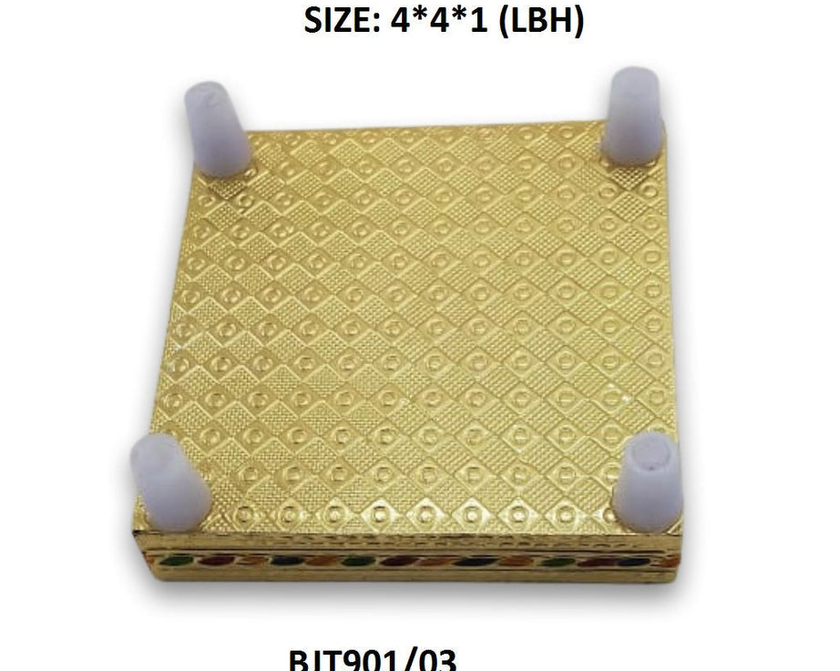 Set of two multi-color wooden stools for various uses