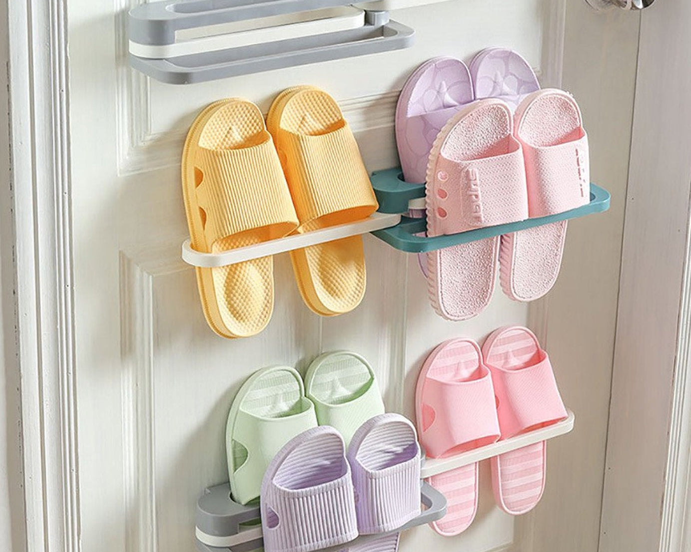 Multifunction Folding Slippers / Shoes Hanger Organizer Rack