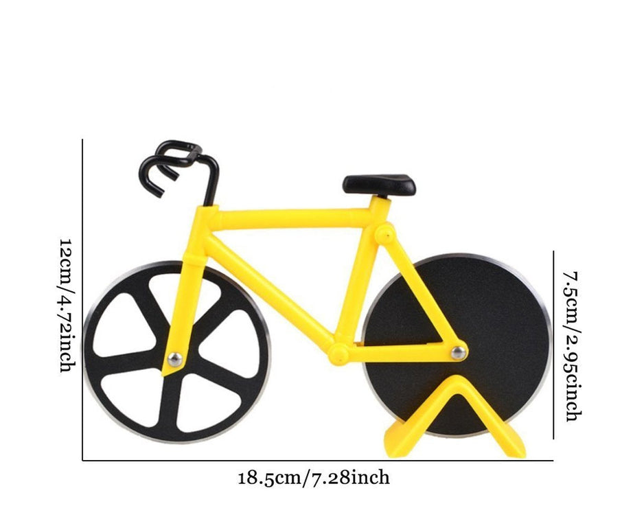 Bicycle Pizza Cutter (1 Pc): Stainless Steel, Unbreakable Handle