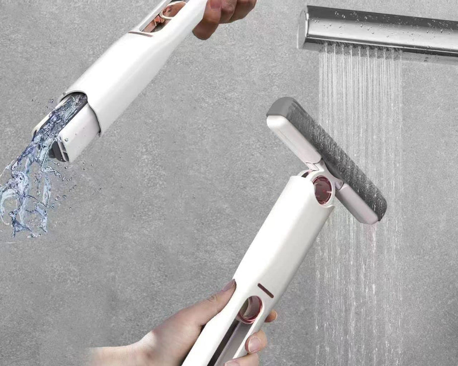 Portable Self-Squeeze Short Mop, Mini Hand Wash-Free Strong Absorbent Mop with 1 Cotton Head, Cleaning Sponge For Bathroom Kitchens Table