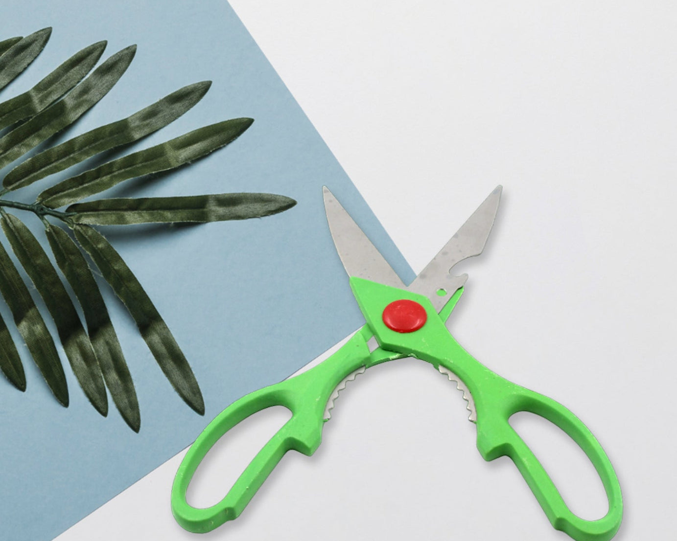 Multi-Function Kitchen Household for Vegetables, Fruit, Cheese & Meat Slices with Bottle Opener Stainless Steel Sea Food Scissor