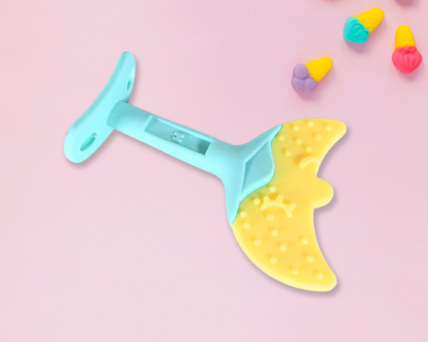 Baby Silicone Teether, Fruit Teether for Toddlers,100% Food Grade Silicone Teether, Non-Toxic & Latex Free Suitable for Kids Above 3 Months Sunflower, Moon Shape(1 Pc)