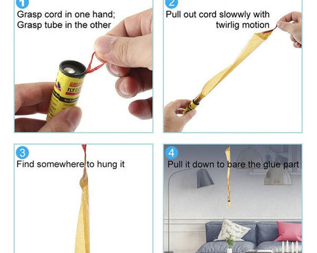 Sticky glue strips for insects