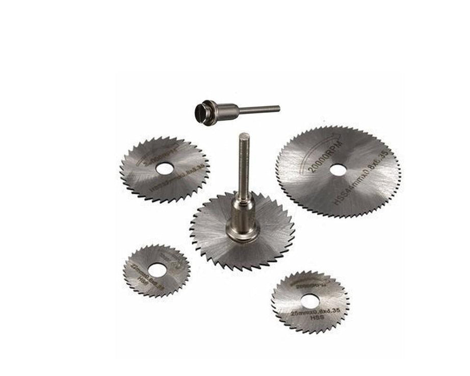 Set of 6 metal cutting discs for rotary tool.