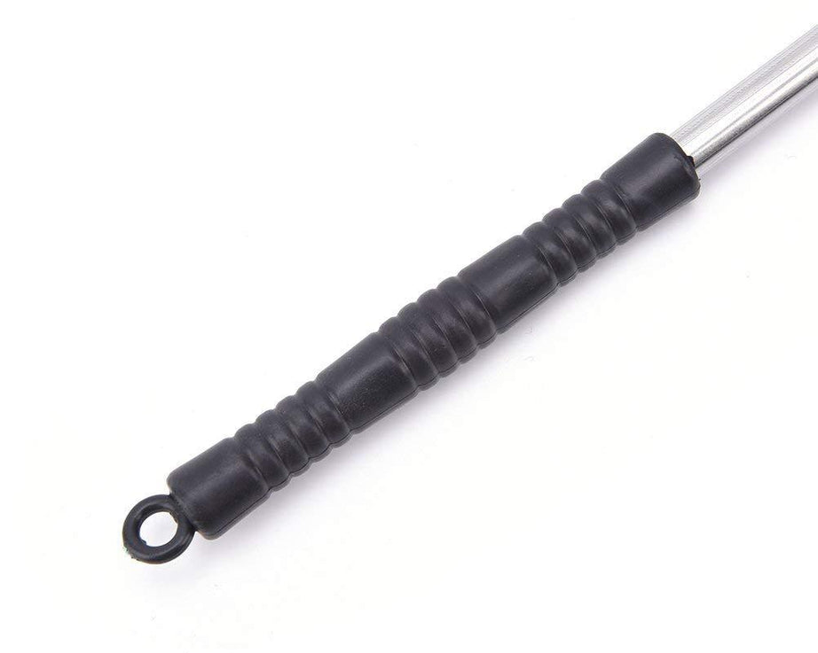 Massaging back scratcher with telescopic handle.