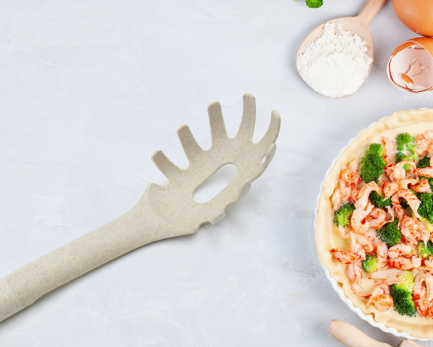 Plastic Kitchen Accessories Whisk , Pasta Spoon & Soup Spoon Heat Resistant  Non Stick Spoons Kitchen Cookware Items  (1 Pc )