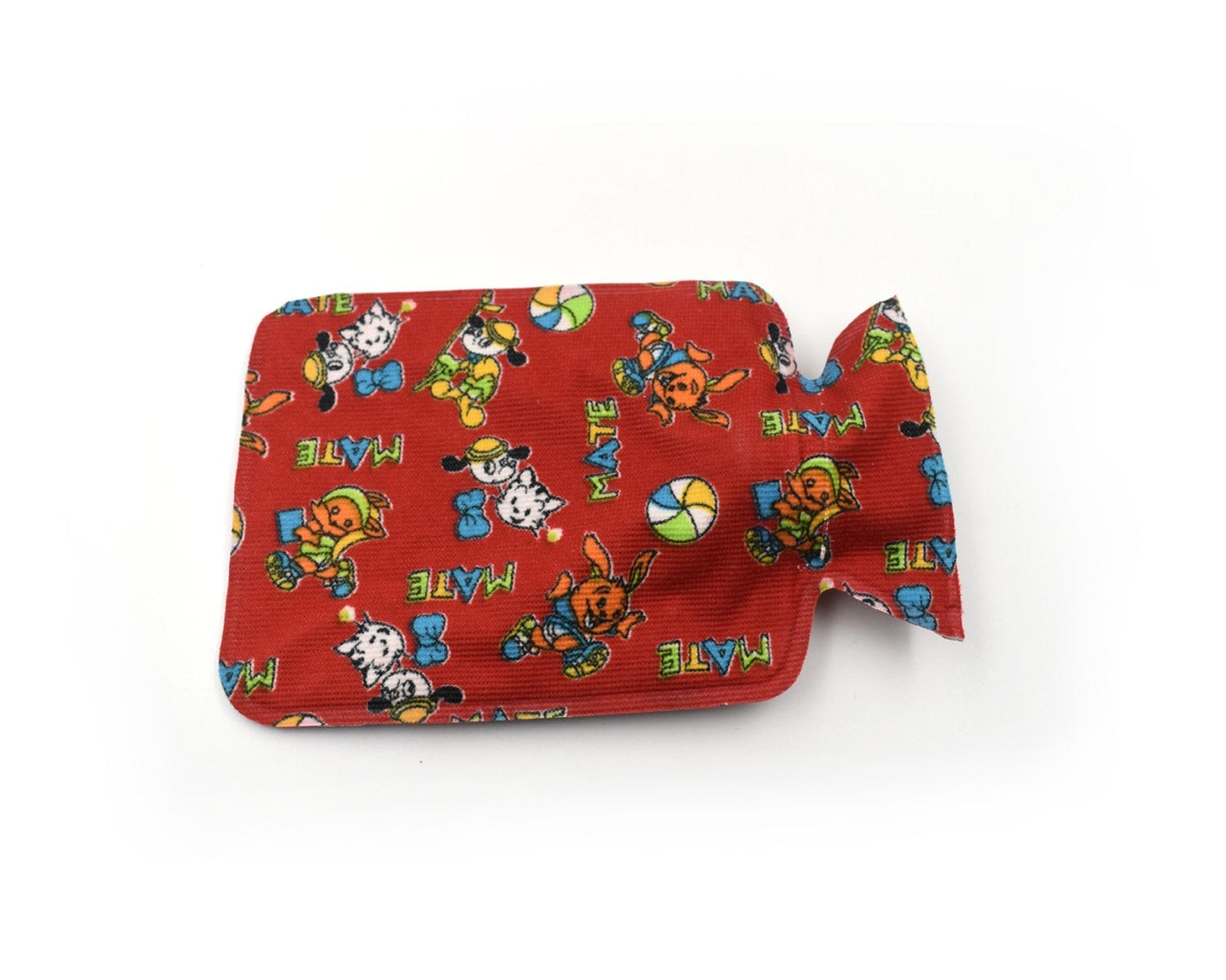 Small rubber heating pad bag for hot water and pain relief.