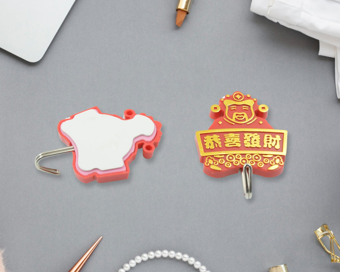 Multipurpose Self-Adhesive Hooks (2 Pc): Heavy Duty, Waterproof, Bathroom, Kitchen