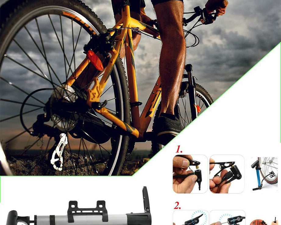 0544 Aluminum Mini Bicycle Air Pump (Multicolor)