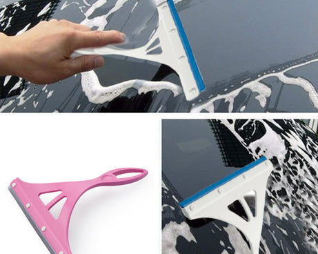 Multi-colored plastic wipers for cleaning glass surfaces and kitchen platforms.