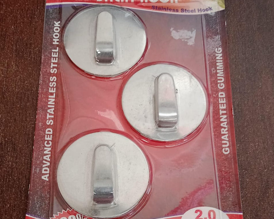 Self- Adhesive Hooks, Heavy Duty Wall Hooks Hangers Stainless Steel Waterproof Sticky Hooks for Hanging Robe Coat Towel Kitchen Bathroom and.