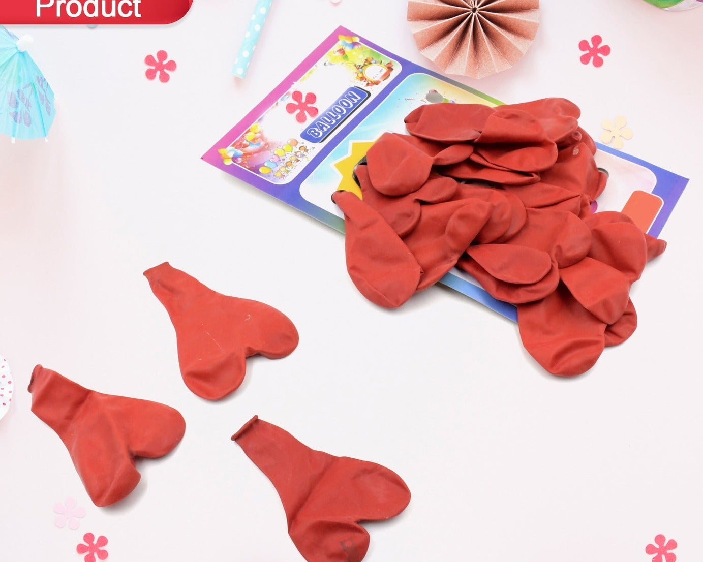 Heart shaped balloons Kinds of Rainbow Party Latex Balloons for Birthday / Anniversary / Valentine's / Wedding / Engagement Party Decoration One Color (20 Pcs Set)