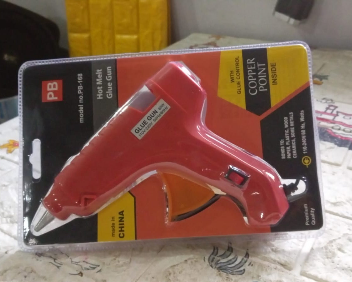 0492 Professional 60 Watt with 5 Pcs Hot Melt Glue Stick & ON / Off Switch, Electric Tool Hot Melt Glue Gun For Multi Use (1 Pc)